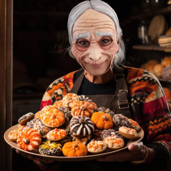 Old Lady Adult Latex Costume Mask Discount - Image 2