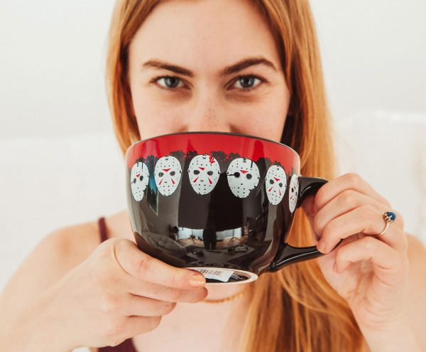 Friday the 13th Jason Mask Legacy Ceramic Soup Mug | Holds 24 Ounces Discount - Image 4