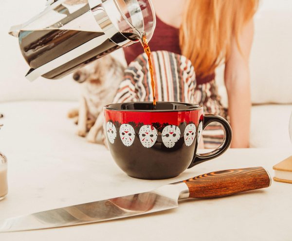 Friday the 13th Jason Mask Legacy Ceramic Soup Mug | Holds 24 Ounces Discount - Image 2