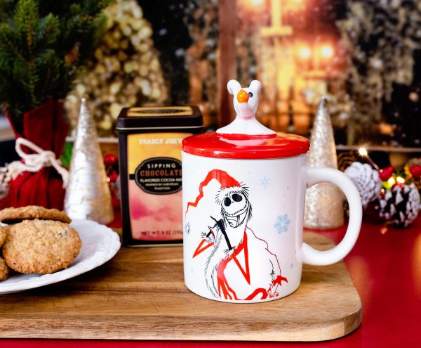 Disney The Nightmare Before Christmas Santa Jack Ceramic Mug With Sculpted Lid on Sale - Image 3