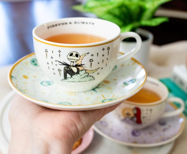 Disney Nightmare Before Christmas Jack & Sally Teacups and Saucers | Set of 2 Online Hot Sale - Image 4