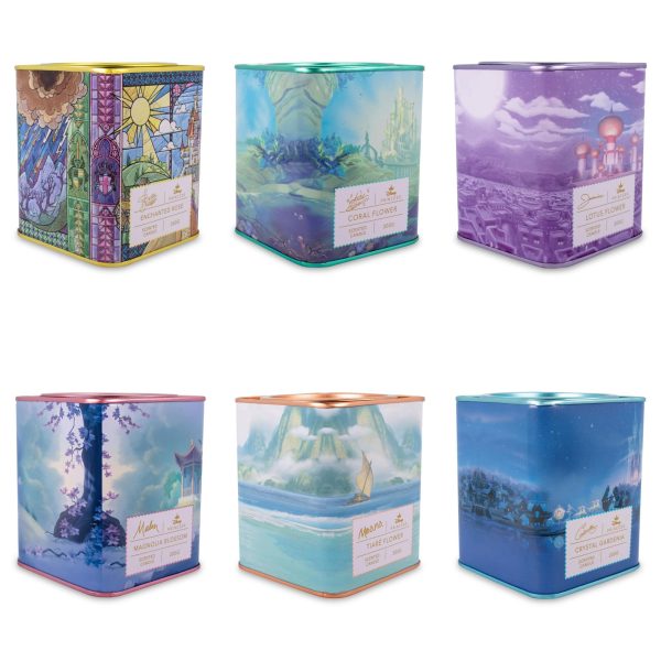 Disney Princess Home Collection 10.5oz Tea Tin Candle Set of 6 Online now - Image 2