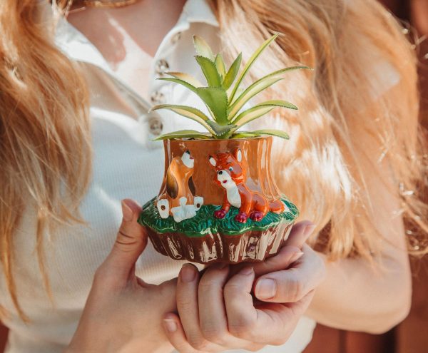 Disney The Fox and the Hound 4-Inch Mini Planter With Artificial Succulent Sale - Image 4