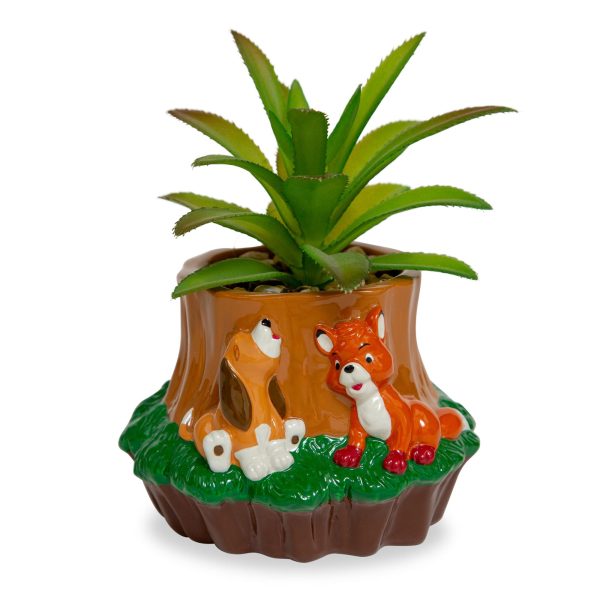 Disney The Fox and the Hound 4-Inch Mini Planter With Artificial Succulent Sale