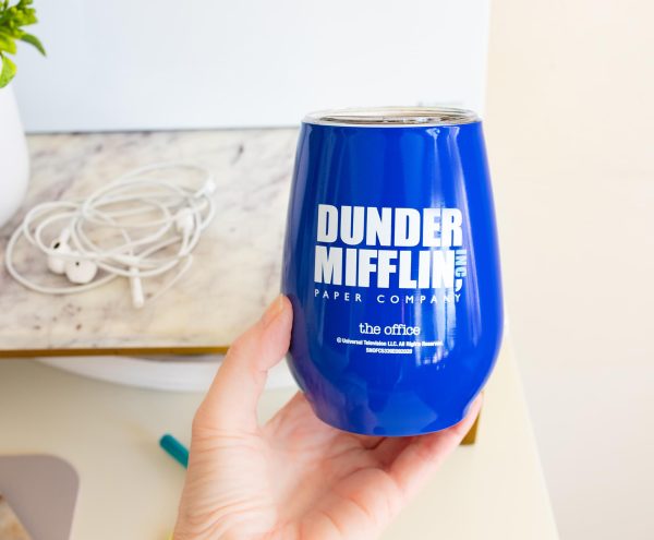 The Office Dunder Mifflin Stainless Steel Tumbler With Lid | Holds 10 Ounces Online now - Image 3