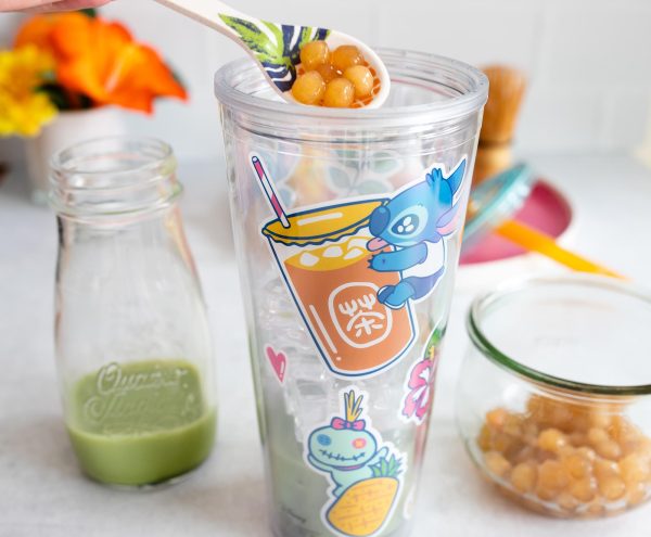 Disney Lilo & Stitch Boba Tea Carnival Cup with Lid and Straw | Holds 24 Ounces Discount - Image 4