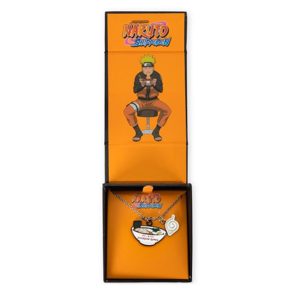 Naruto Shippuden Ichiraku Ramen Metal Enamel Pendant Necklace with Silver Chain For Cheap - Image 2