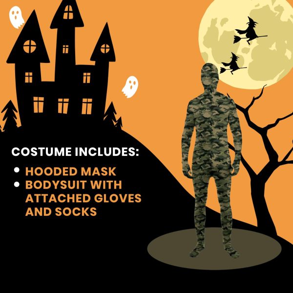 Disappearing Man Invisible Costume Jumpsuit Child: Camo Online Sale - Image 4