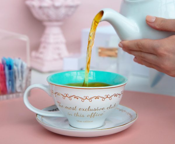 The Office Finer Things Club Ceramic Teacup and Saucer Set For Discount - Image 5