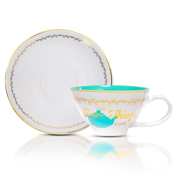 The Office Finer Things Club Ceramic Teacup and Saucer Set For Discount