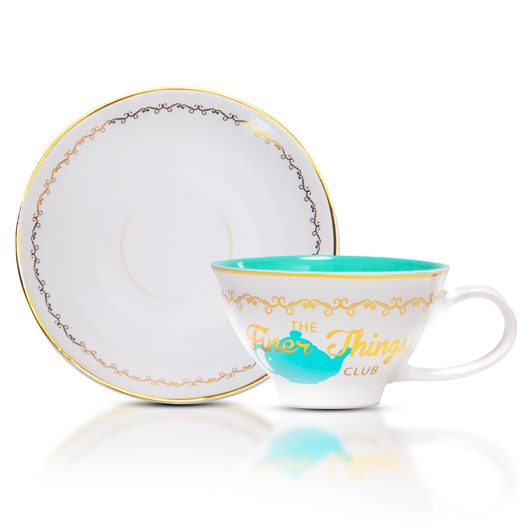 The Office Finer Things Club Ceramic Teacup and Saucer Set For Discount
