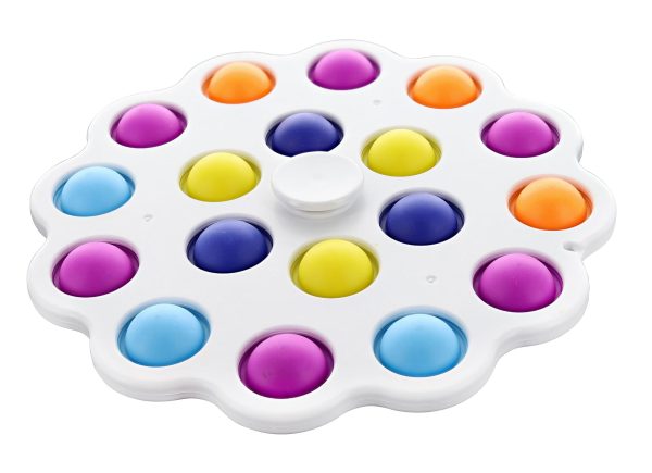 Pop Fidget Toy Spinner White 18-Button Bubble Popping Game on Sale