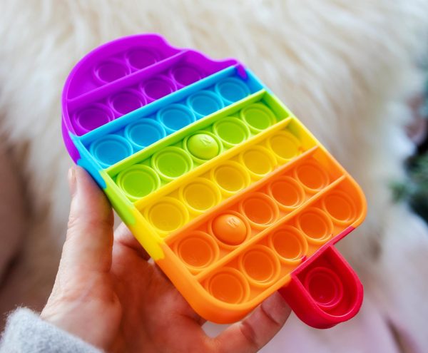 Pop Fidget Toy Rainbow Popsicle 32-Button Silicone Bubble Popping Game Hot on Sale - Image 4