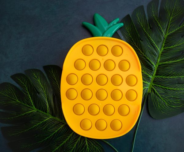 Pop Fidget Toy 24-Button Yellow Pineapple Silicone Bubble Popping Game Online - Image 3