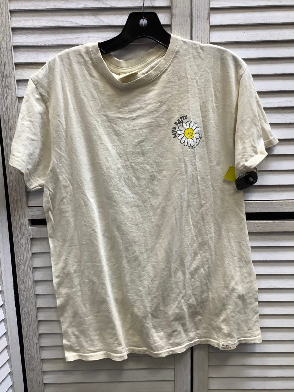 Top Short Sleeve By Simply Southern In Tan, Size: M Fashion