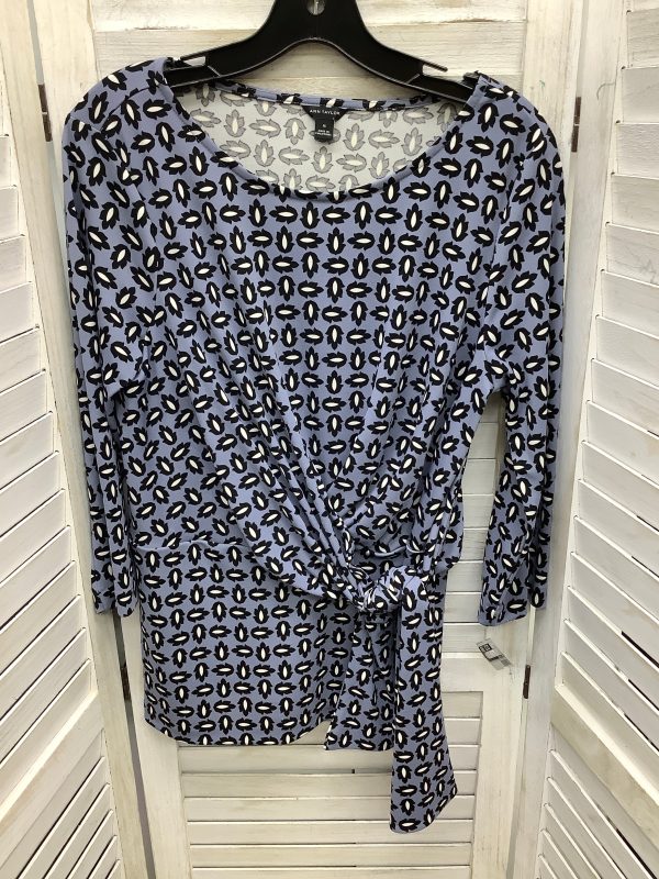 Top Long Sleeve By Ann Taylor In Blue, Size: M Sale