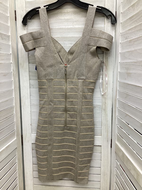 Dress Party Midi By Guess In Silver & Tan, Size: S Cheap - Image 2