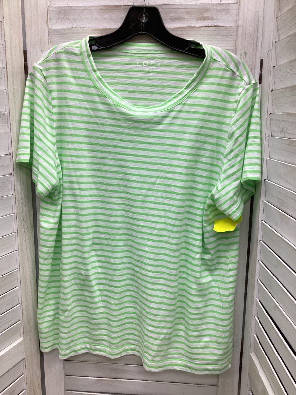 Top Short Sleeve By Loft In Striped Pattern, Size: Xl For Discount