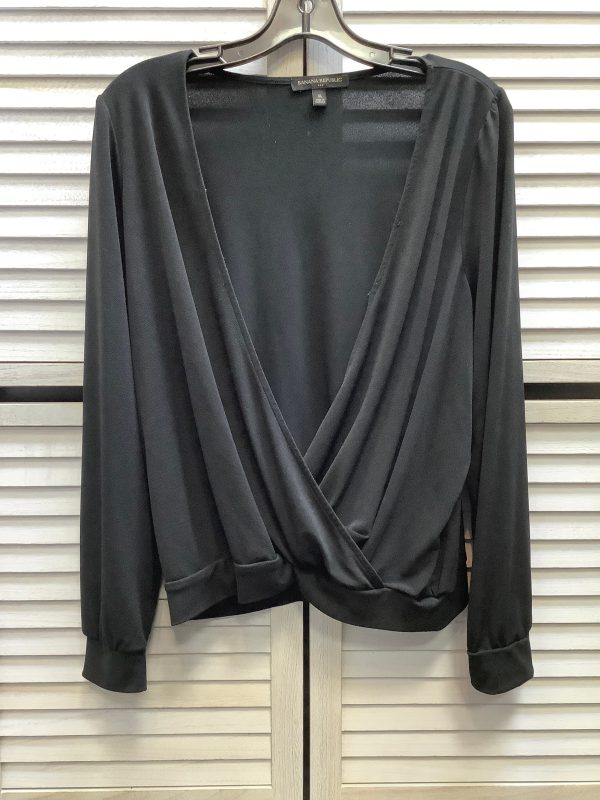 Top Long Sleeve By Banana Republic In Black, Size: Xl Sale