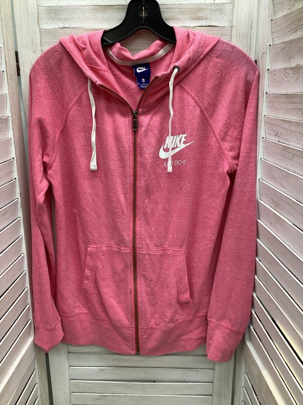 Athletic Jacket By Nike In Pink, Size: M For Cheap